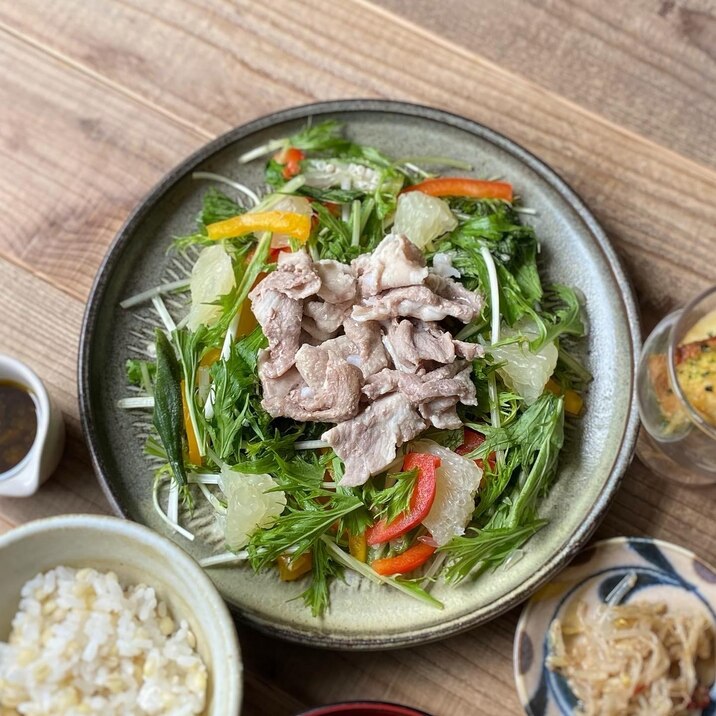 豚しゃぶサラダ/香味和風ドレッシング